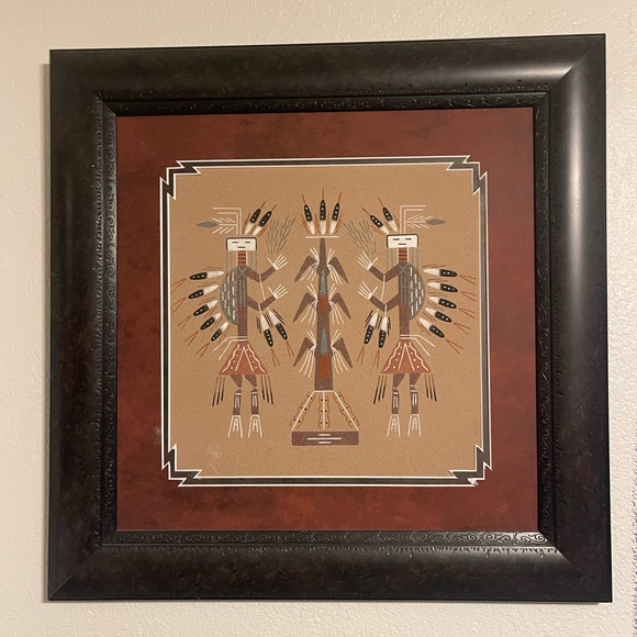 Southwest Indian sand painting hand made